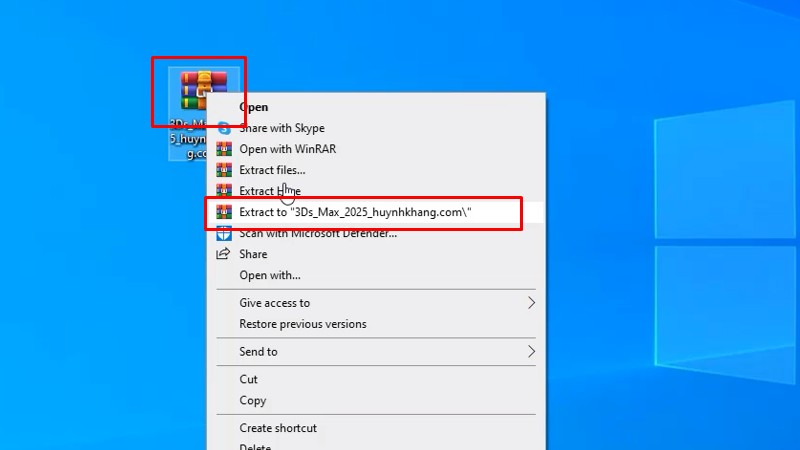 Giải nén phần mềm 3Ds Max 2025