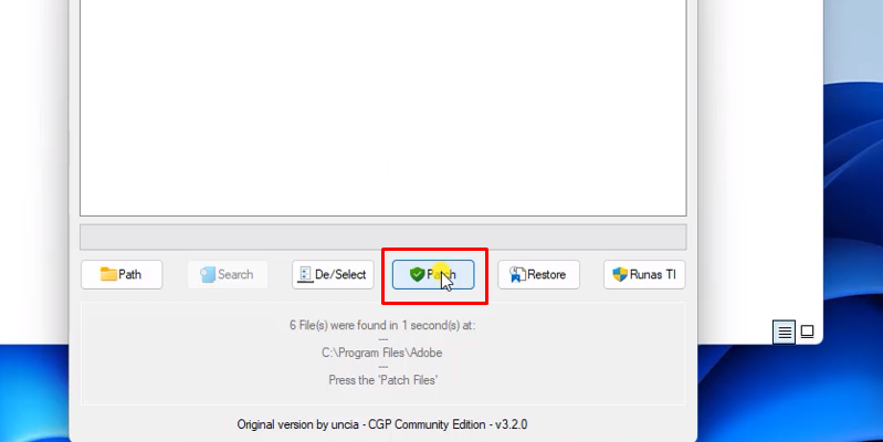 bấm patch như hình