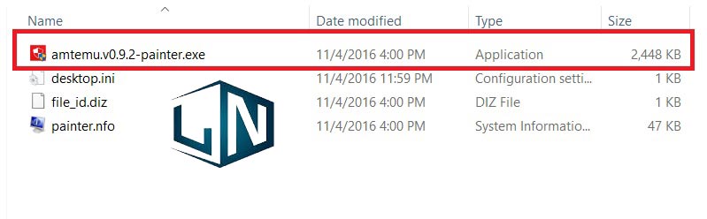 Chạy file amtemu.v0.9.2-painter