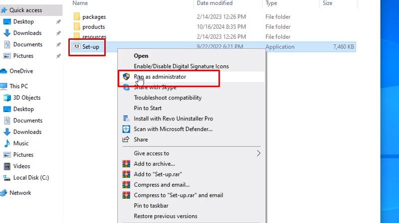 Lightroom 2025: Link Tải Nhanh, Có Video Cài Đặt 11 Chạy file Set-up bằng quyền admin