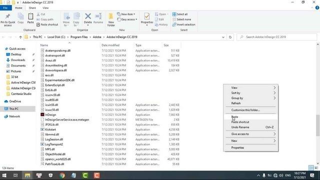 Dán file đã copy vào phần thư mục cài đặt